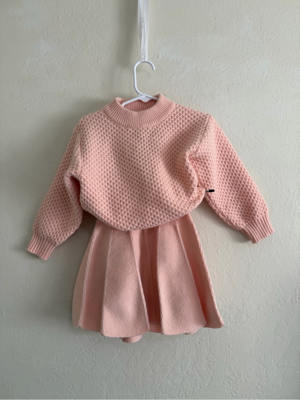 Pink Knit Sweater & Pleated Skirt Set 2T-3T